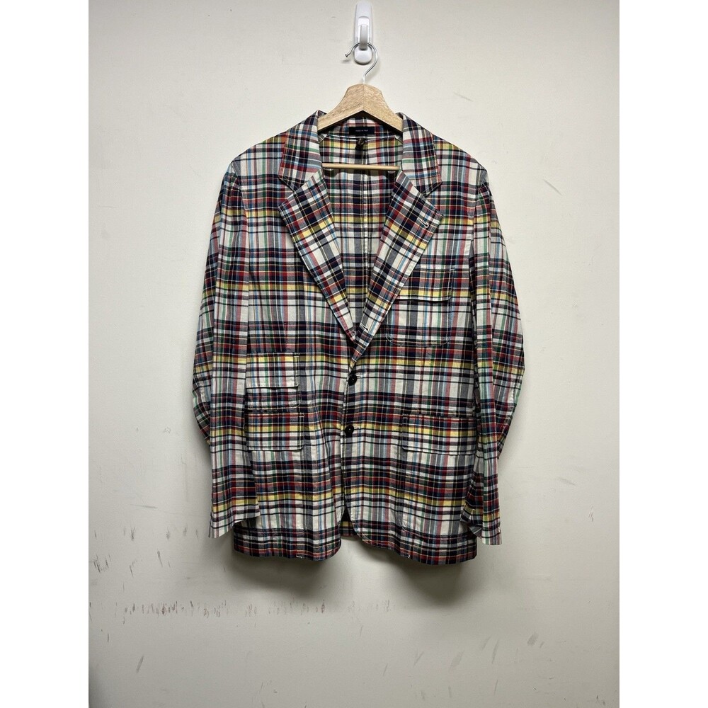 🔥 Drake's Drakes London Mk. I Games Blazer Madras Check Size 40 Lightweight